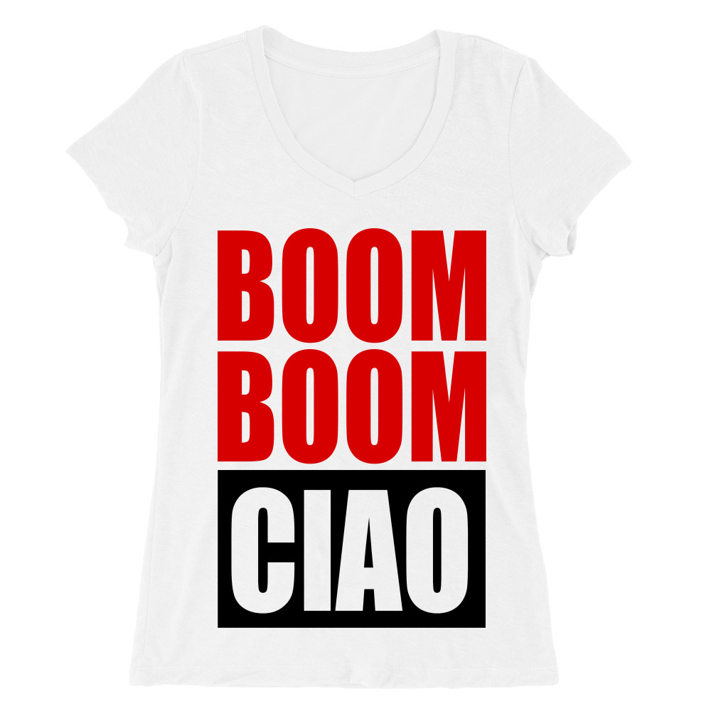 Boom Boom Ciao Női V-nyakú Póló