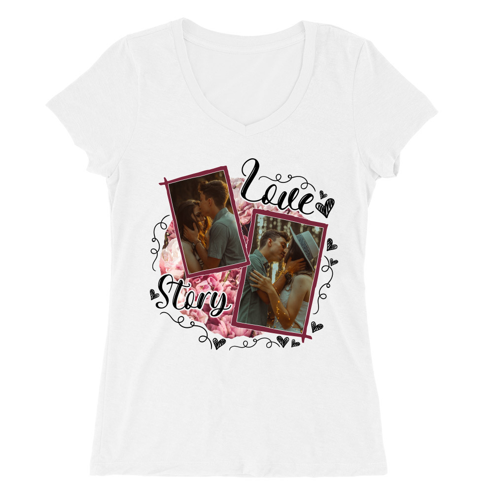 Love Story - MyLife Plus Női V-nyakú Póló