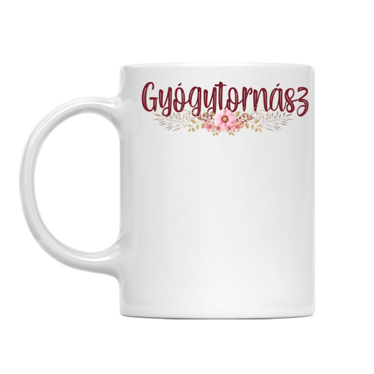 Gyógytornász - Virágos - Bögre