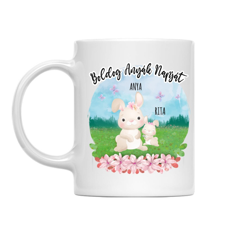 Nyuszi Anyu Gyerekekkel - MyLife - Bögre