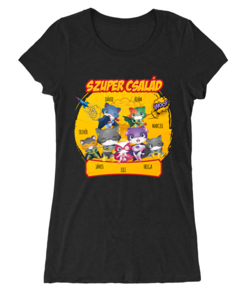 Super Hero Family - Mylife Családi Női Hosszított Póló - Családi