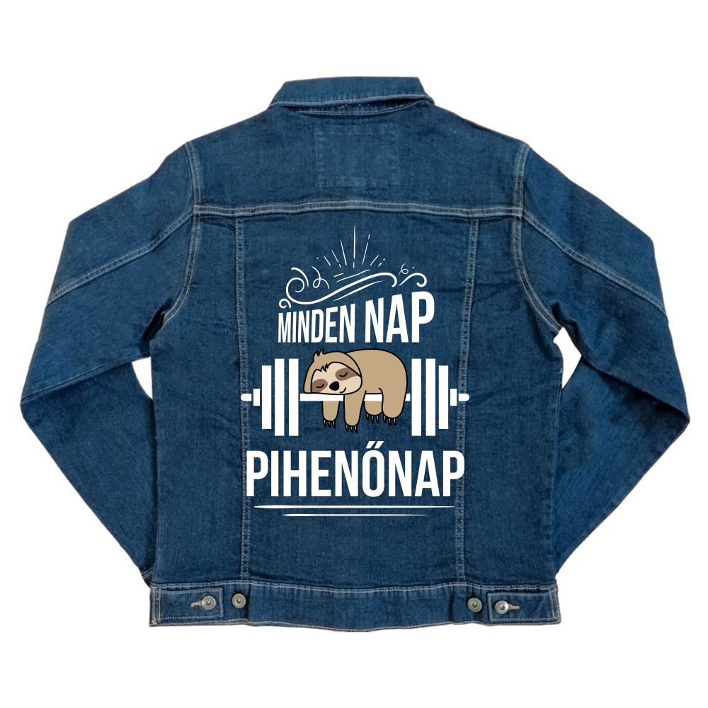 Minden nap pihenőnap Unisex Farmerkabát