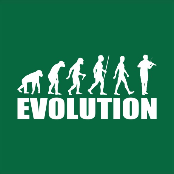 Evolúció - Hegedű Hegedű Pólók, Pulóverek, Bögrék - Zene