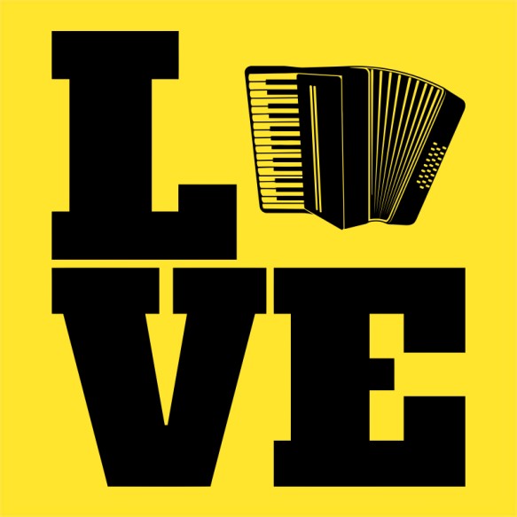 Love - Harmonika Harmonika Pólók, Pulóverek, Bögrék - Zene