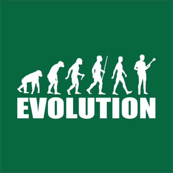 Evolúció - Basszusgitár Basszusgitár Pólók, Pulóverek, Bögrék - Zene