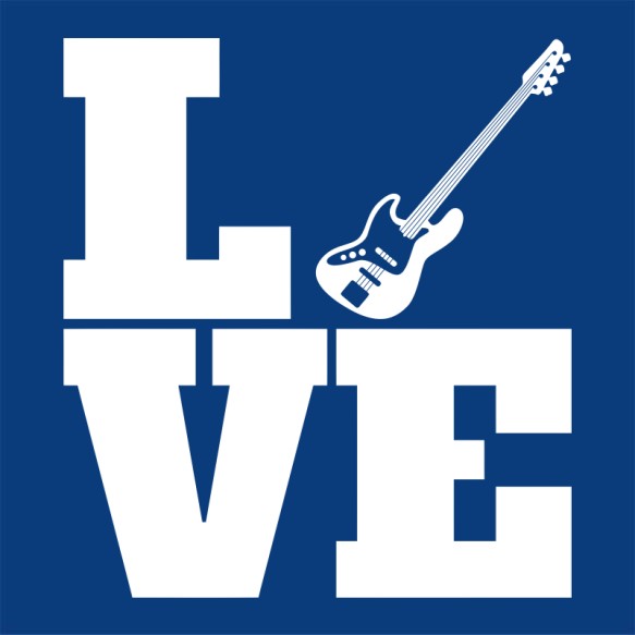Love - Basszusgitár Basszusgitár Pólók, Pulóverek, Bögrék - Zene