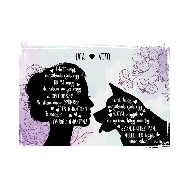 Woman and dog silhouette - MyLife