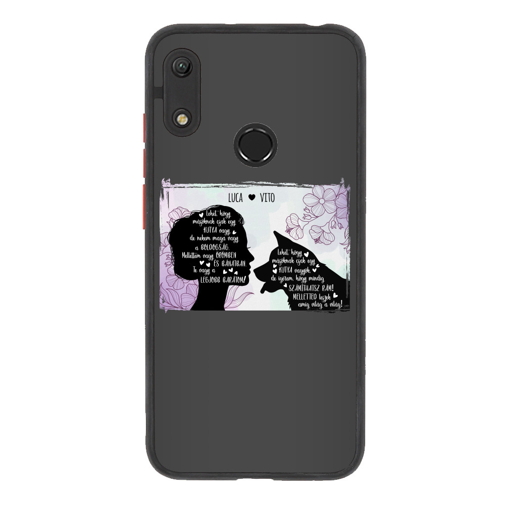 Woman and dog silhouette - MyLife Huawei Telefontok