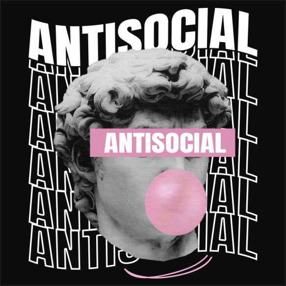 Antisocial streetwear Antiszociális Antiszociális Antiszociális Pólók, Pulóverek, Bögrék - Személyiség