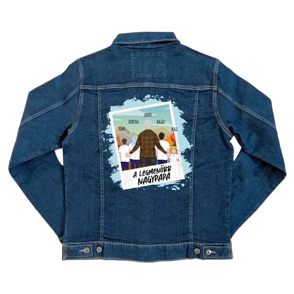 Családi fotó papával - Mylife Unisex Farmerkabát