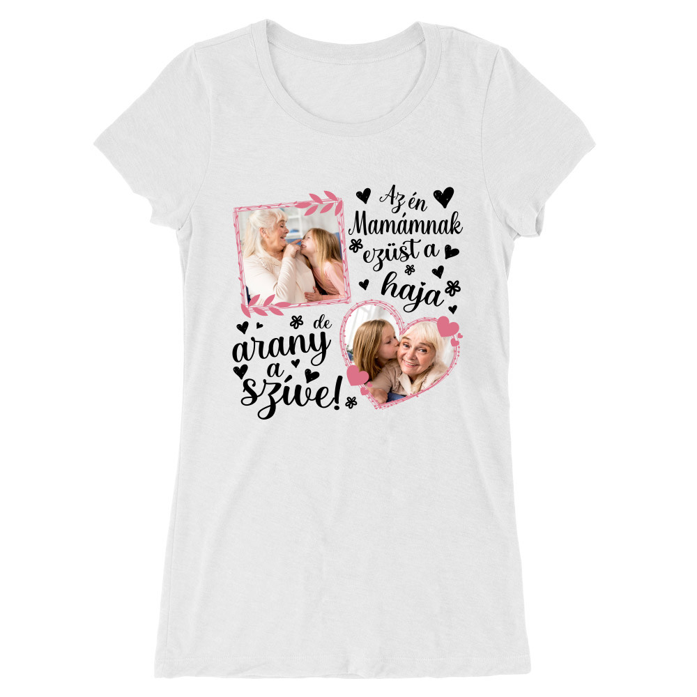 Arany a Szíve - Nagymama - MyLife Plus Női Hosszított Póló