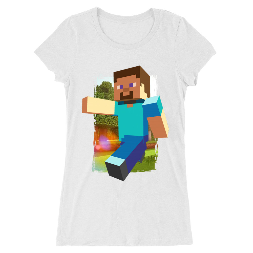 Minecraft clipart Női Hosszított Póló