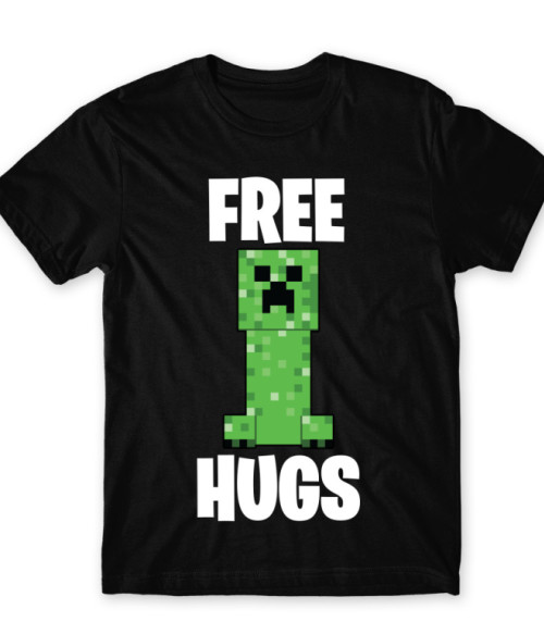 Creeper free hugs Minecraft Férfi Póló - Minecraft