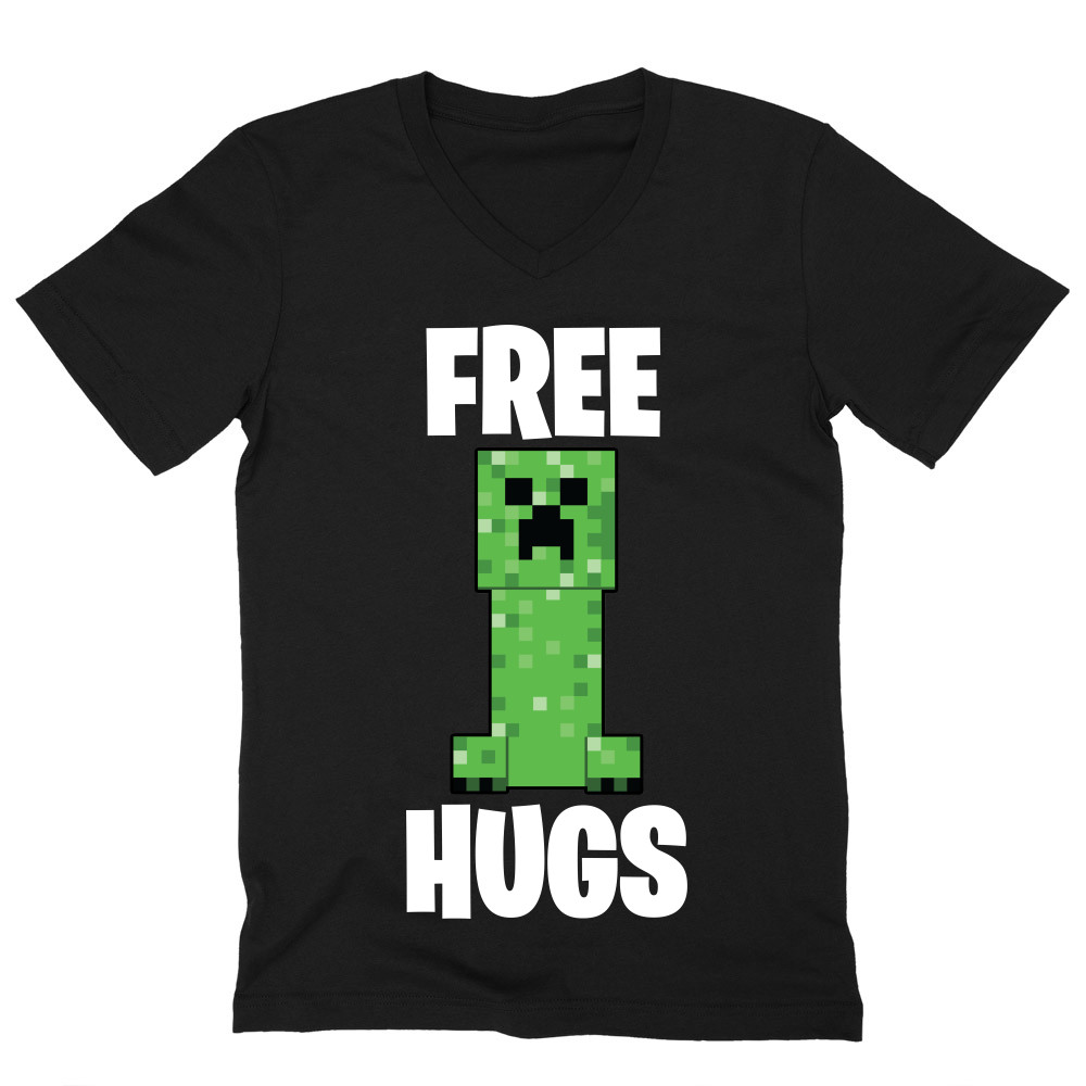 Creeper free hugs Férfi V-nyakú Póló