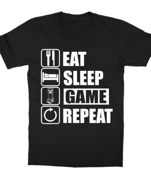 Eat, sleep, game, repeat - minecraft Minecraft Gyerek Póló - Minecraft