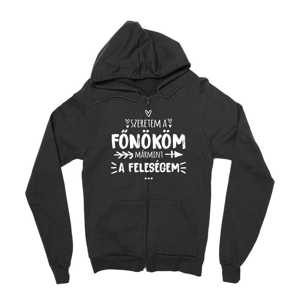 Szeretem a főnököm, mármint a feleségem Zipzáros Pulóver