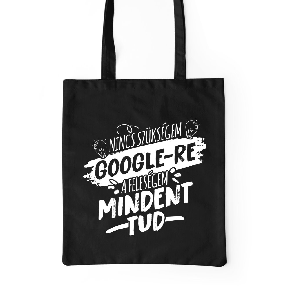 Nincs szükségem Google-re Prémium Vászontáska