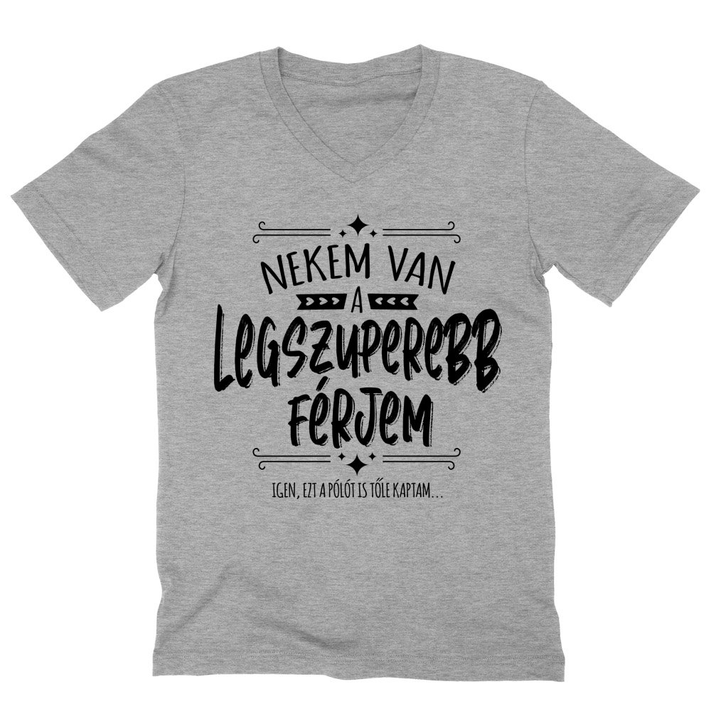 Nekem van a legszuperebb férjem Férfi V-nyakú Póló