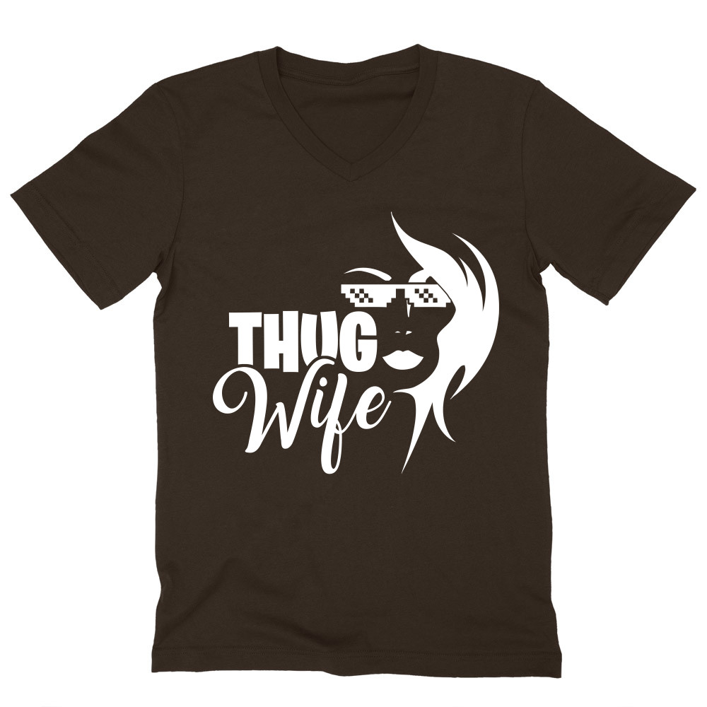 Thug Wife Férfi V-nyakú Póló