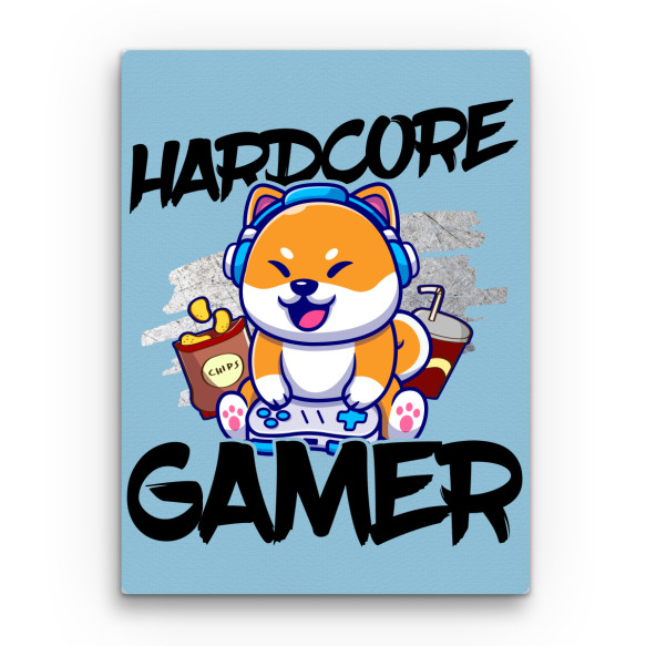Hardcore gamer - állatos Gamer Vászonkép - Gaming