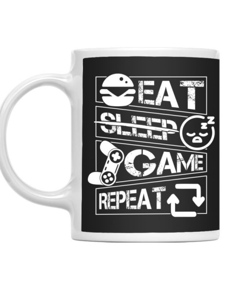 Eat - No sleep - Game - Repeat Gamer Bögre - Gaming