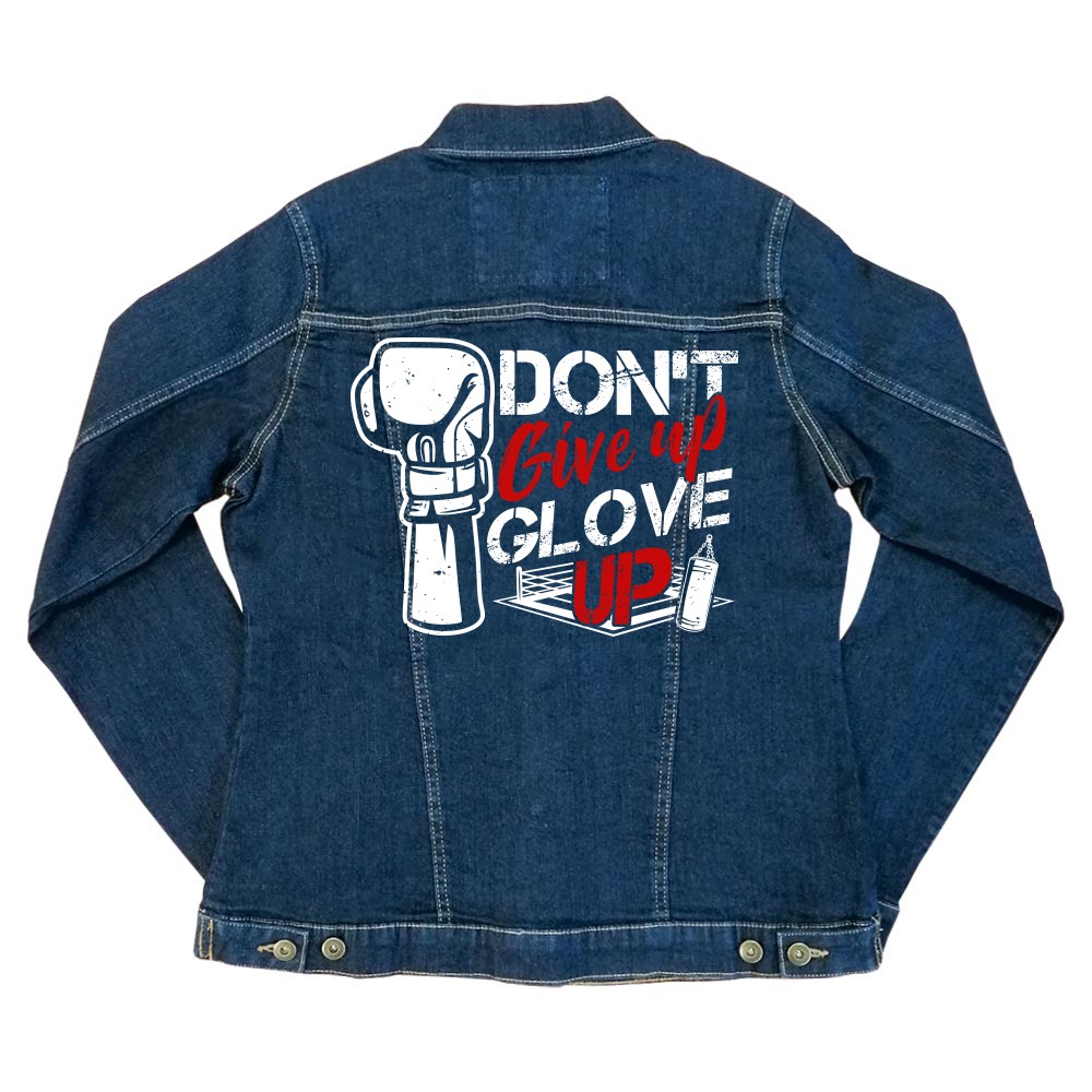 Don't give up, glove up Női Farmerkabát
