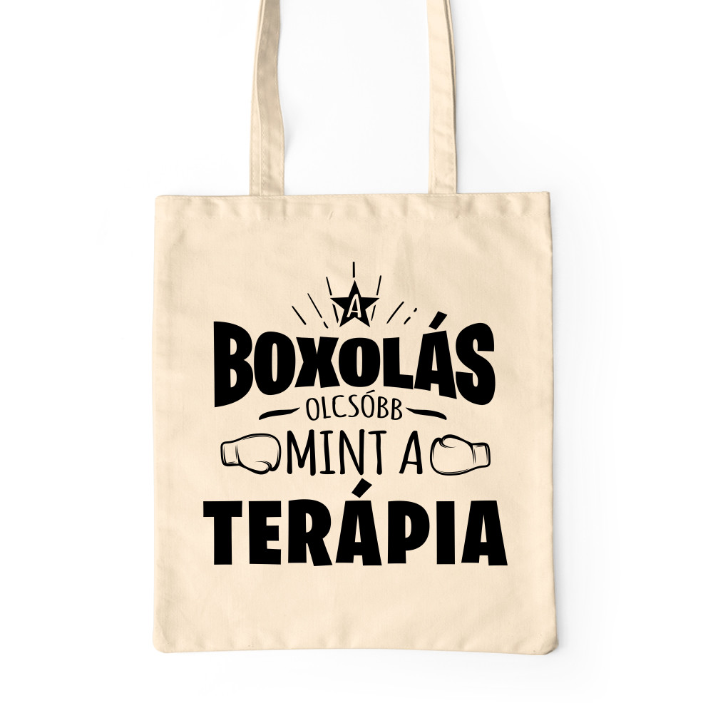 Boxolás, olcsóbb mint a terápia Prémium Vászontáska