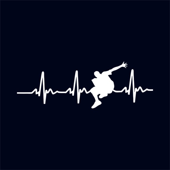 Parkour heartbeat Extrémsport Pólók, Pulóverek, Bögrék - Sport