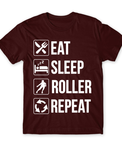 Eat - Sleep - Repeat - Roller Görkorcsolya Póló - Szabadidő