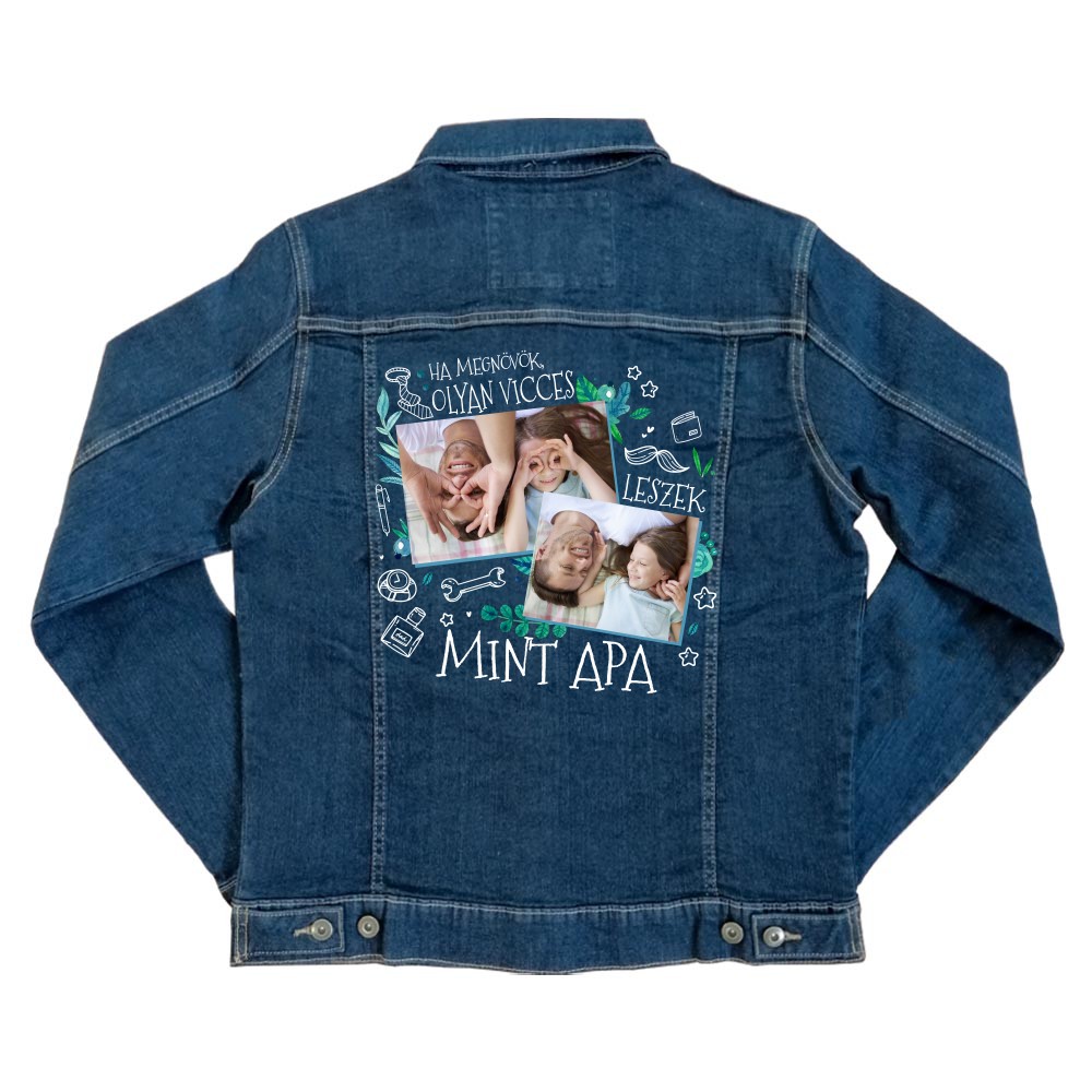 Apa és Én - Mylife Plus Unisex Farmerkabát
