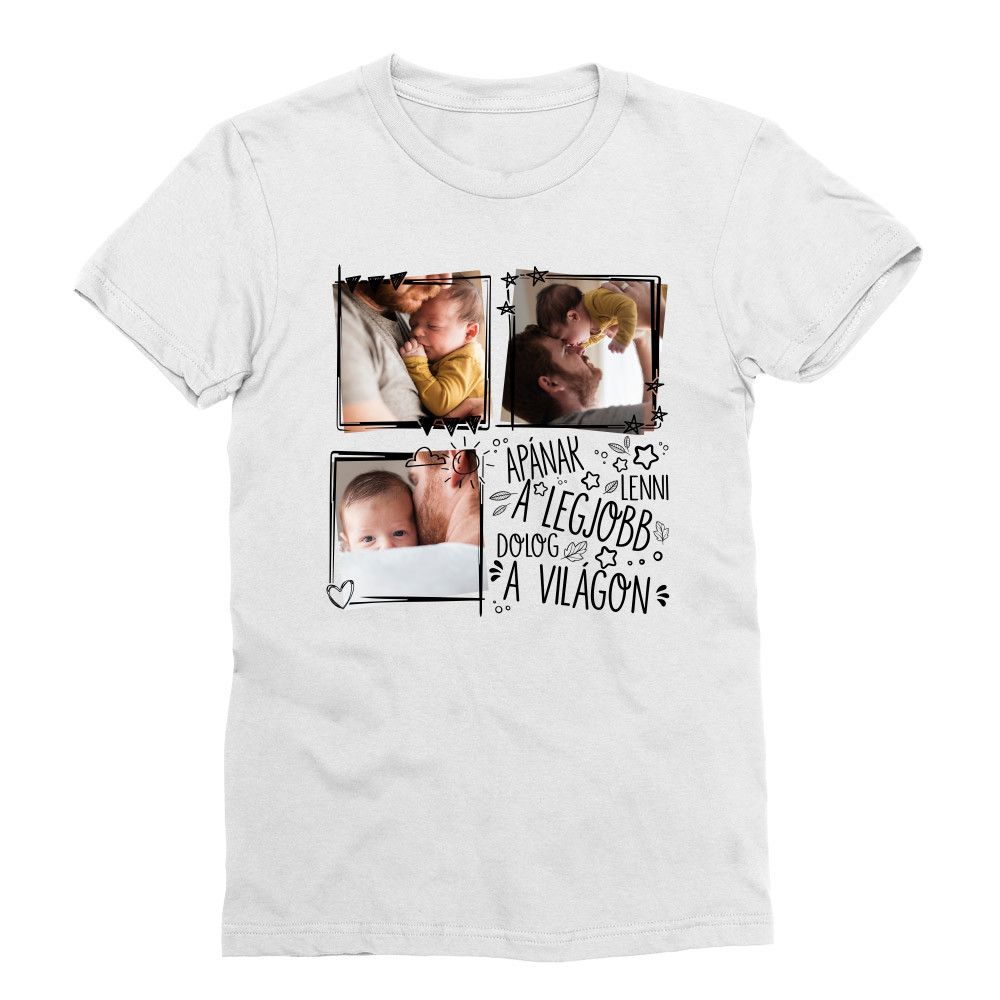 Apának lenni a legjobb dolog a világon - Mylife Plus Férfi Testhezálló Póló