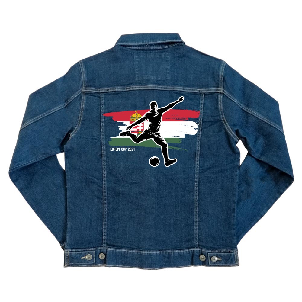 Europe cup 2021 Hungary grunge flag Unisex Farmerkabát