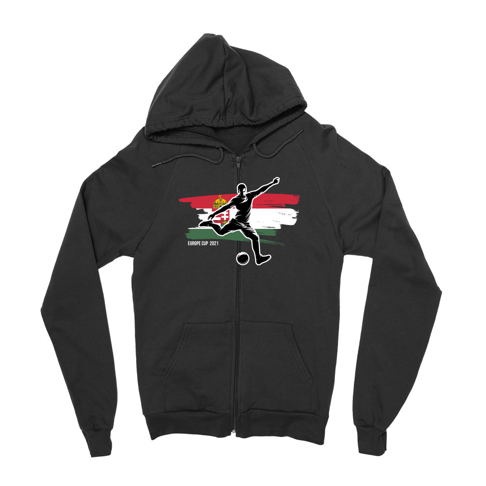 Europe cup 2021 Hungary grunge flag Zipzáros Pulóver