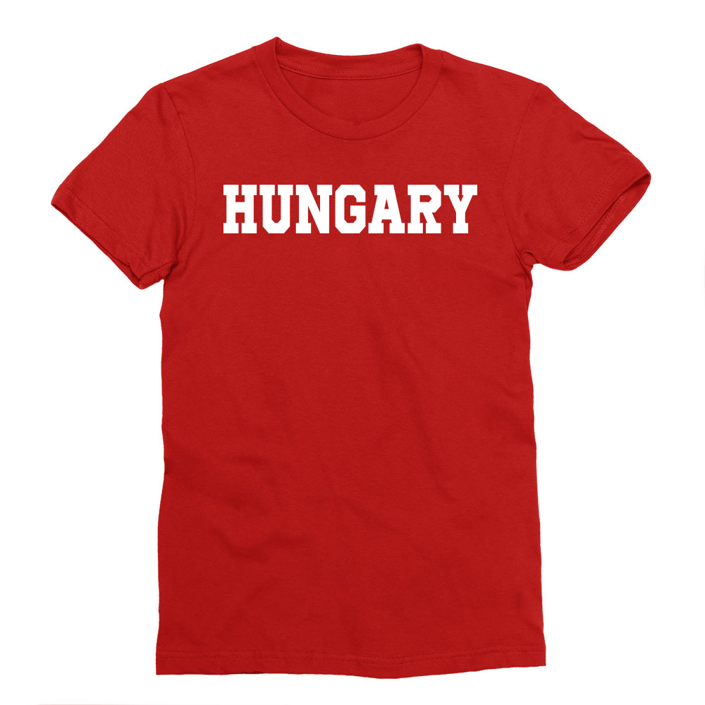 Hungary simple text Férfi Testhezálló Póló