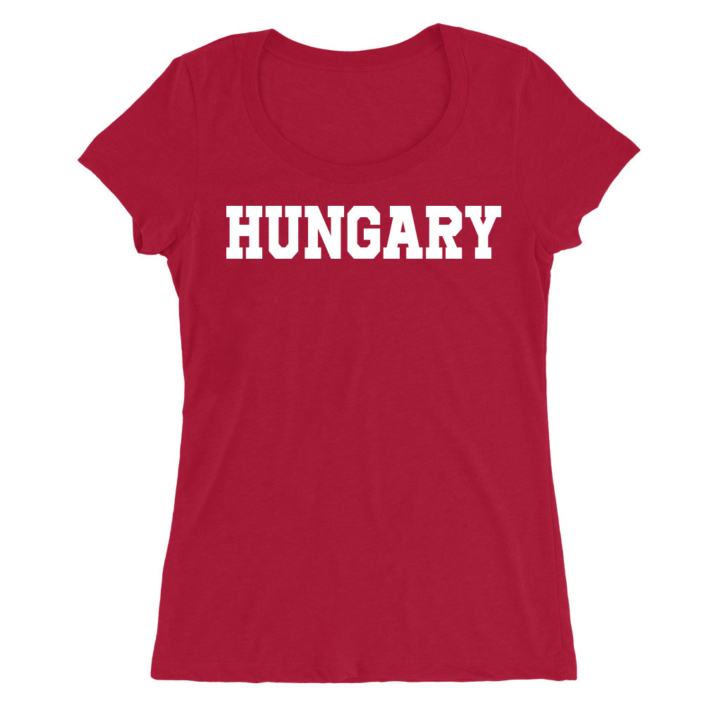 Hungary simple text Női O-nyakú Póló