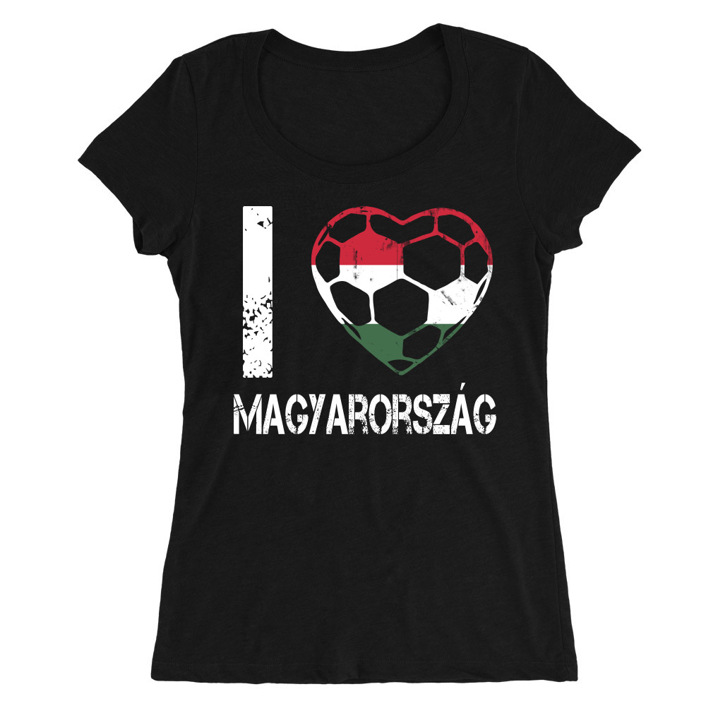 Football love - Magyarország Női O-nyakú Póló