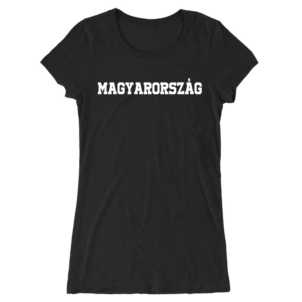 Magyarország felirat Női Hosszított Póló