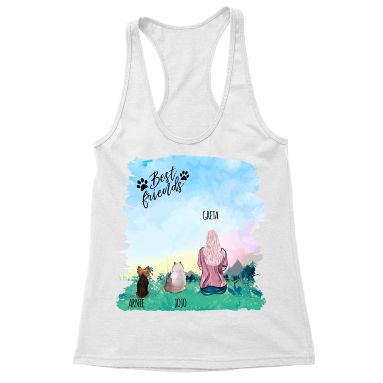 With pet in spring field - one person - MyLife