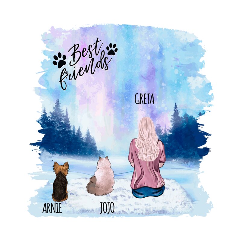 With pet in winterland - one person - MyLife - Design preview