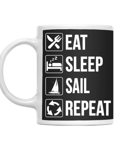 Eat - Sleep - Repeat - Sail Hajózás Bögre - Sport