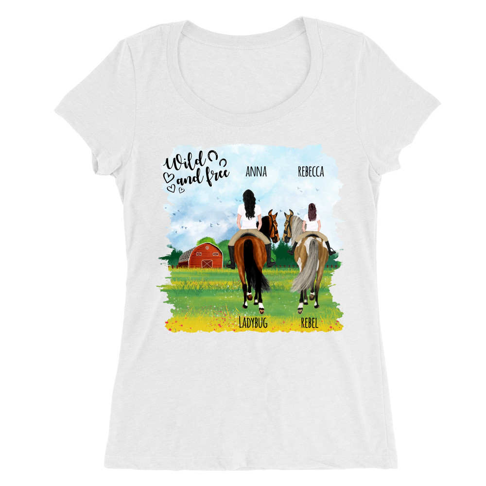 Lovas tavaszi mezőn - MyLife Női O-nyakú Póló