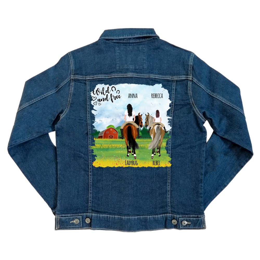 Lovas tavaszi mezőn - MyLife Unisex Farmerkabát