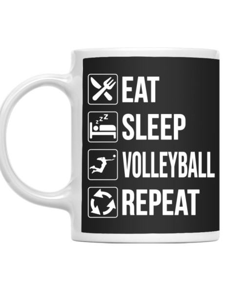 Eat - Sleep - Repeat - Volleyball Röplabdás Bögre - Sport