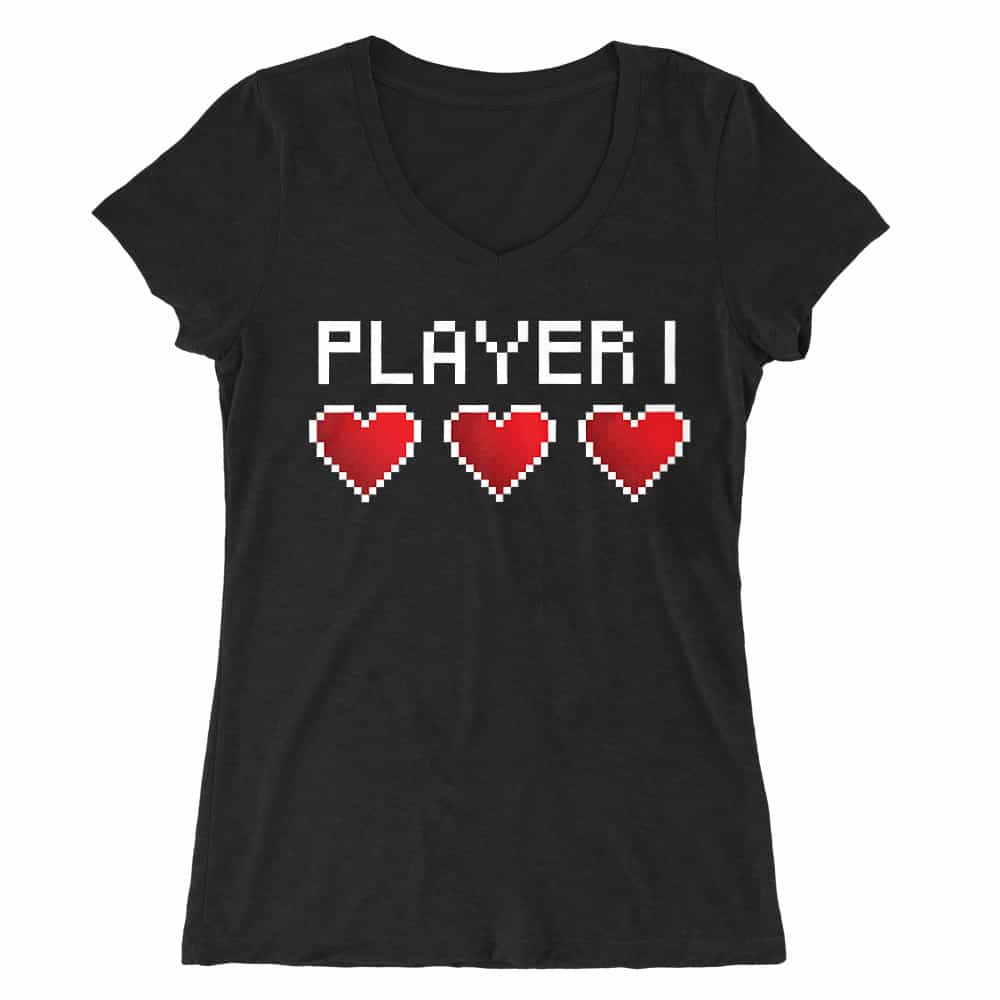 Player 1 Női V-nyakú Póló