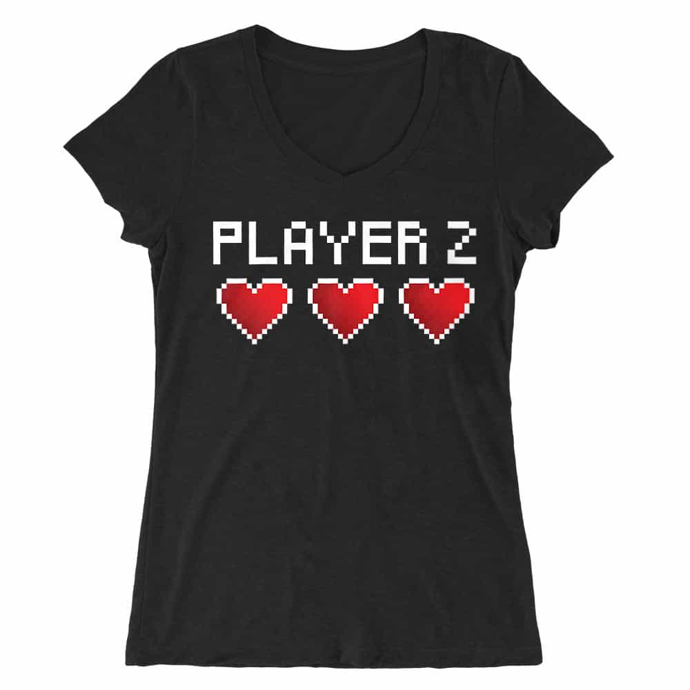 Player 2 Női V-nyakú Póló