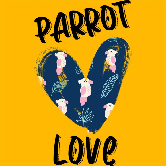 Parrot - Love Papagáj Pólók, Pulóverek, Bögrék - Papagáj