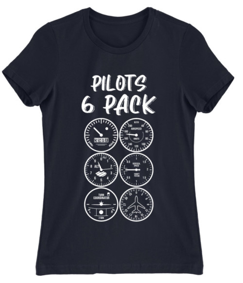 Pilots 6 Pack Repülő Női Póló - Repülő