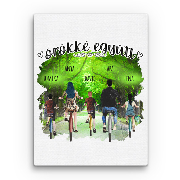 Biciklis család a parkban - MyLife Sport Vászonkép - Szabadidő