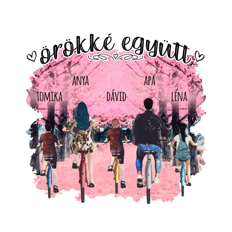 Biciklis család tavasszal - MyLife