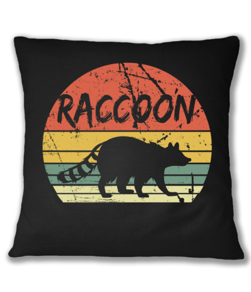 Raccoon Color Mosómedve Párnahuzat - Mosómedve